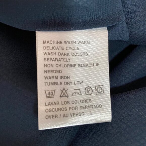 Liz Claiborne Liz Sport Elastic Waist Pull On Wide Leg Blue and White Pants Size - Picture 8 of 11